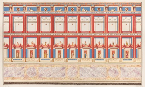 Vestigia delle Terme di Tito. Wall ornamentation in room 15