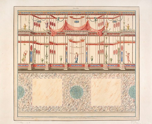 Vestigia delle Terme di Tito. Wall ornamentation in room 25