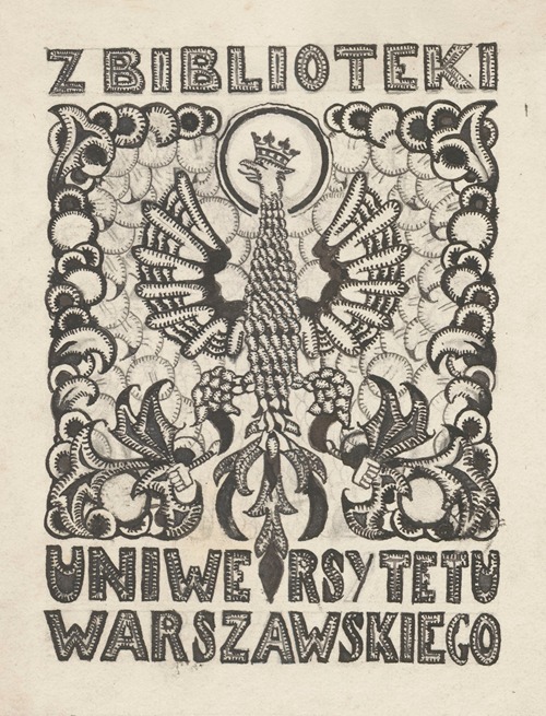 Design for a Bookplate of the University of Warsaw Library