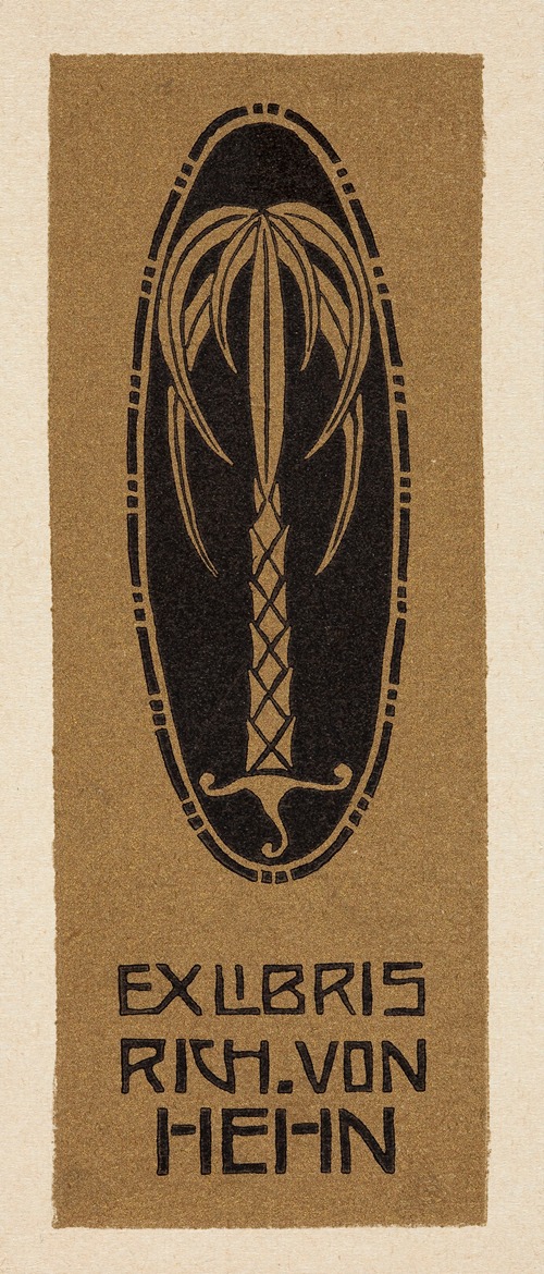 Bookplate of Rich. von Hehn
