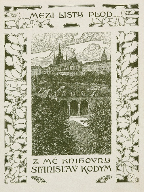 Bookplate; z me knihovny Stanislav Kodym ; Mezi listy plod
