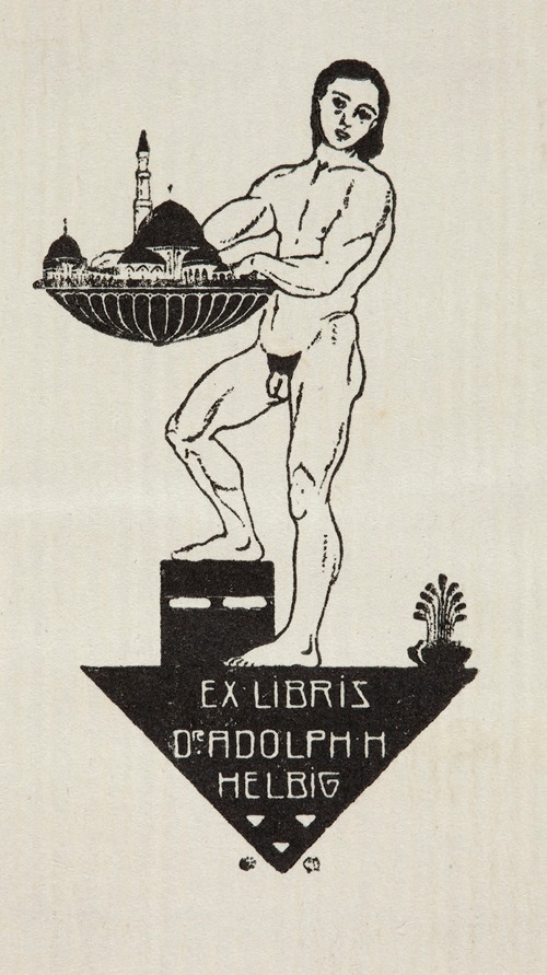 Bookplate of Dr Adolph H. Helbig
