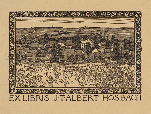 Bookplate of J.T. Albert Hosbach