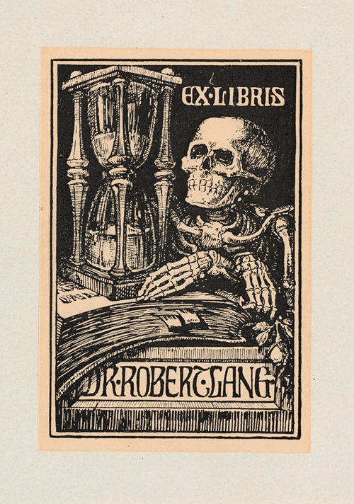 Bookplate of Dr Robert Lang