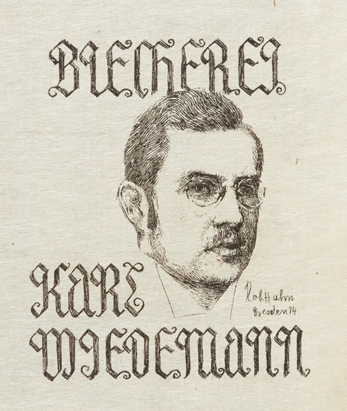 Bookplate; Buecherei Karl Wiedemann