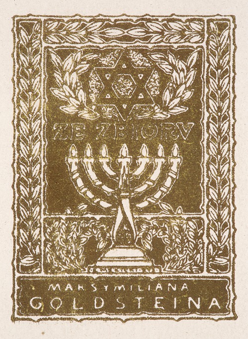Bookplate – collector’s stamp of MaximiIIan Goldstein