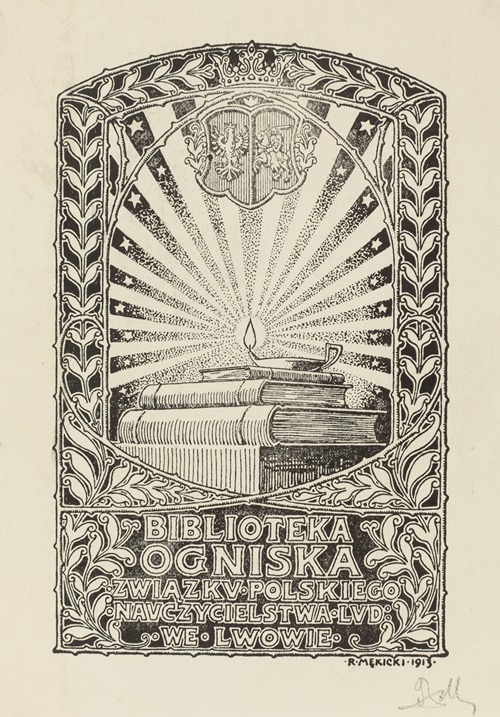 Bookplate of the IIbrary of the PoIIsh Teachers Association in Lviv