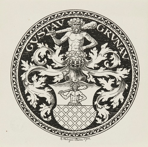 Bookplate of Gustav Grunau