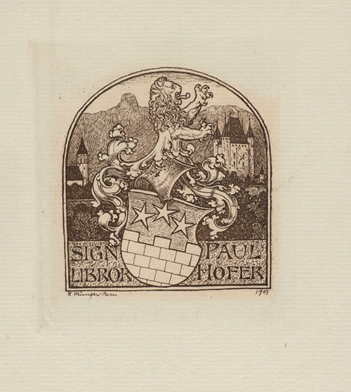 Bookplate; Sign libror Paul Hofer