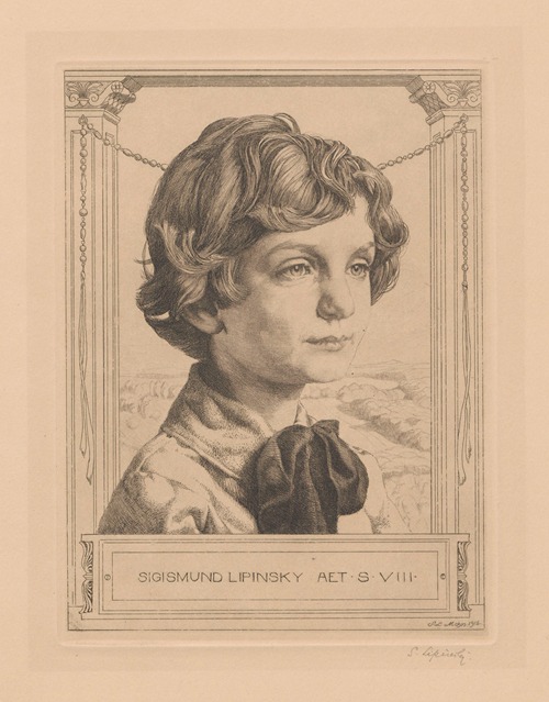 Portrait of Sigismund (Lin) Lipinsky, artist’s son, at the age of eight
