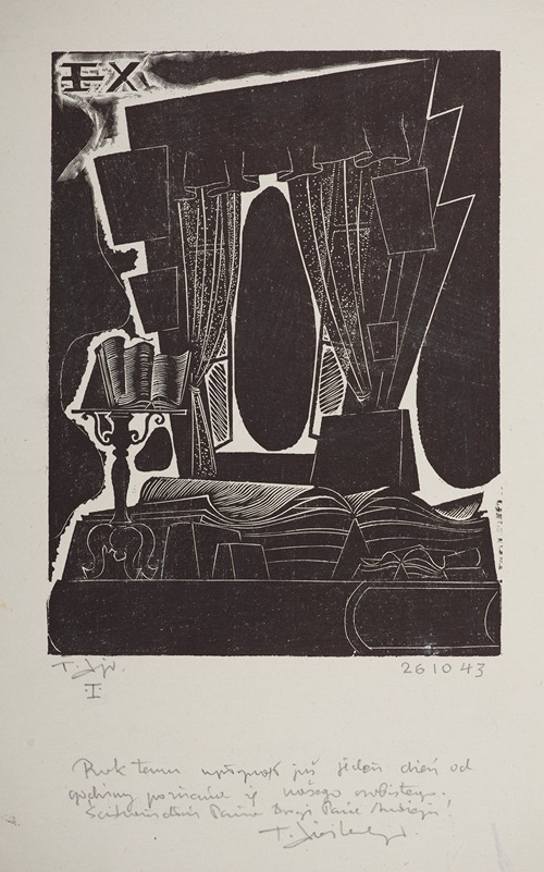 Bookplate of Tadeusz Leszner, 1895-1967