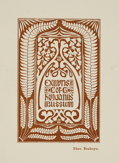 Bookplate of Cor C. Heydanus Bussum