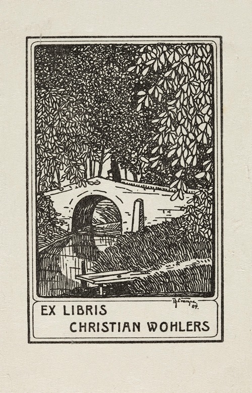 Bookplate of Christian Wohlers