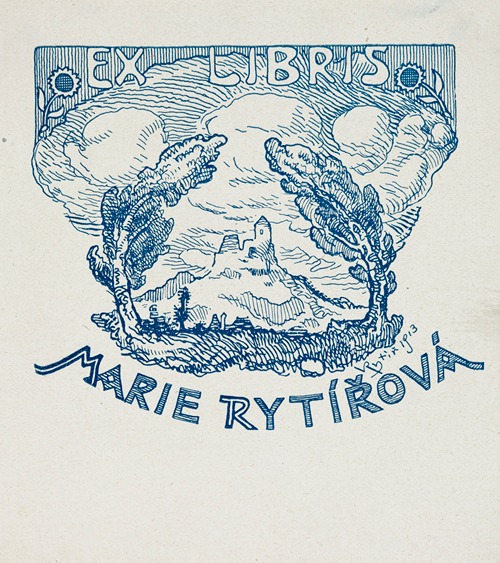 Bookplate of Marie Rytířová