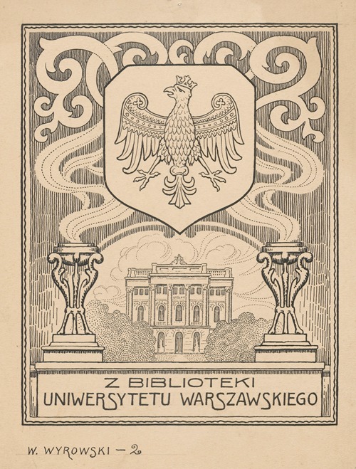 Design for a Bookplate of the University of Warsaw Library