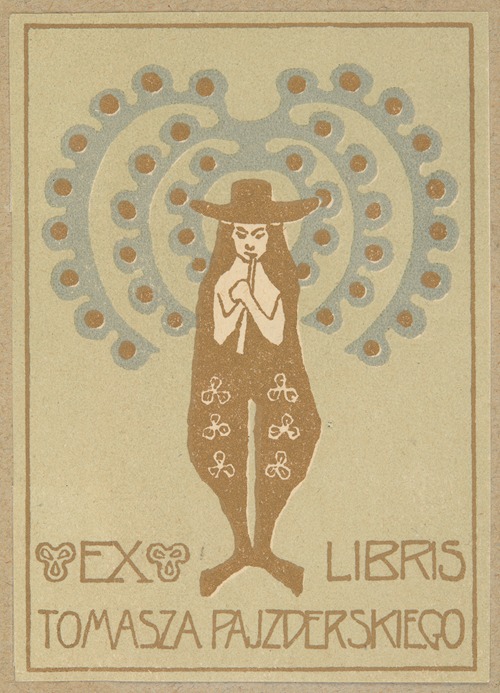 Bookplate of Thomas Pajzderski (1864-1908)