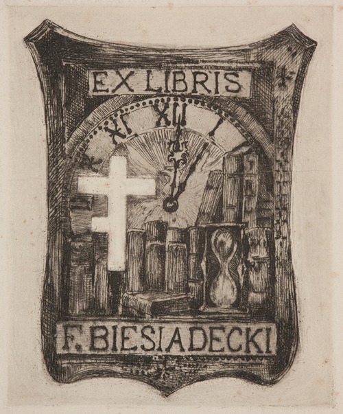 Bookplate of Franciszek Biesiadecki