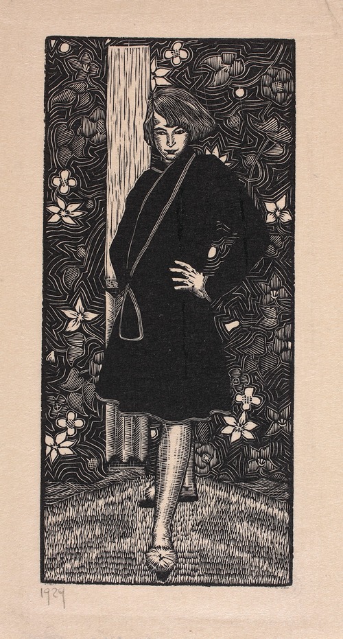 Self-portrait in a home dress
