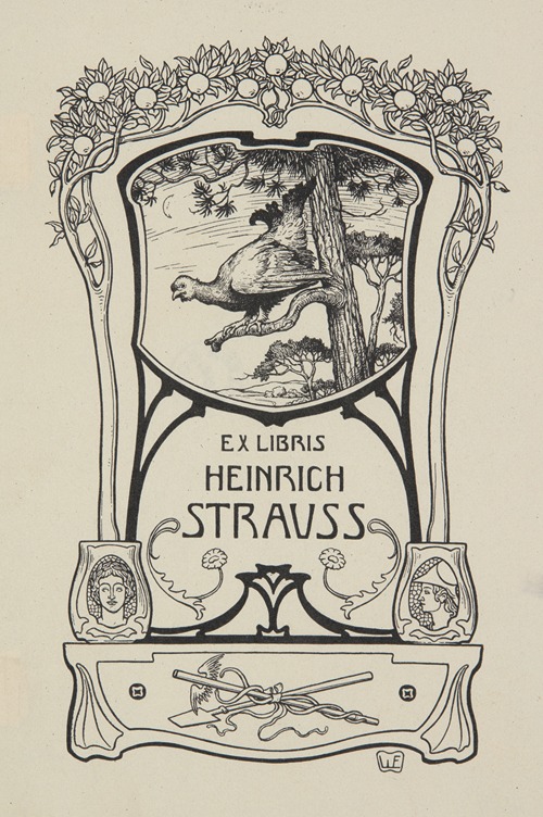 Ekslibris Heinrich Strauss