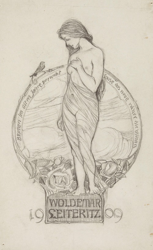 Bookplate design; Woldemar Leiteritz 1909