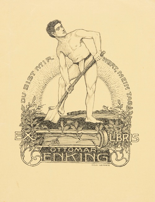 Bookplate of Ottomar Enking