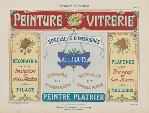 Attributs au pochoir Pl.02