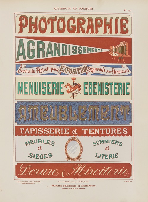 Attributs au pochoir Pl.13