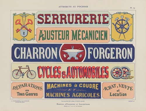 Attributs au pochoir Pl.20