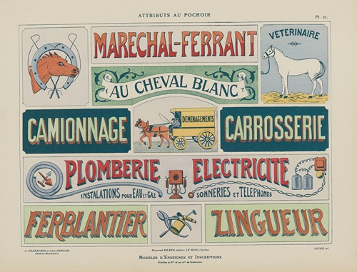 Attributs au pochoir Pl.22