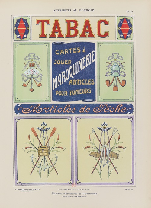 Attributs au pochoir Pl.24