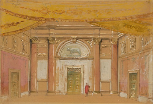 Cinna – maquette de décor – actes 2 et 3, le palais d’Auguste