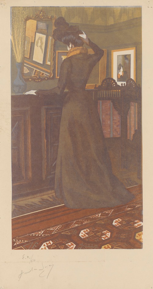 Anna ; Jeune femme se recoiffant (Mlle Marcolesco, belle-sœur de l’artiste)