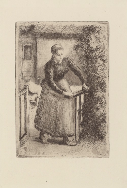 Femme à la barrière
