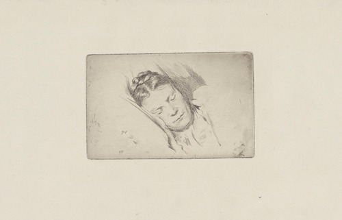 La mère de l’artiste dormant, de face