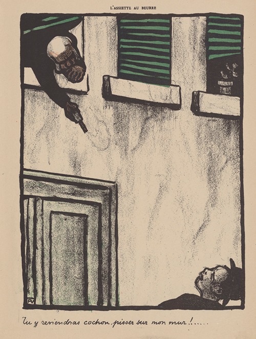 Tu y reviendras cochon, pisser sur mon mur!