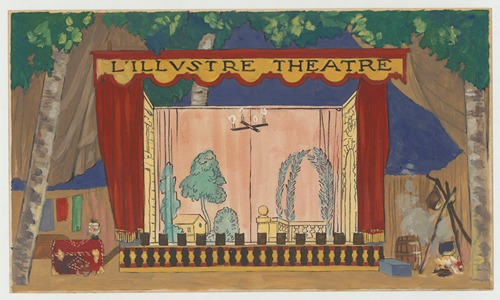 Le médecin malgré lui – maquette de décor – dispositif du théâtre sur le théâtre