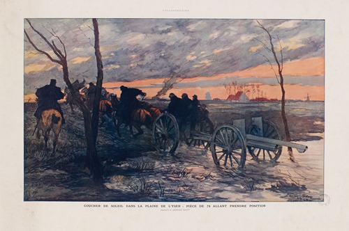 Coucher de soleil dans la plaine de l’ Yser
