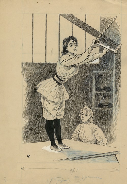 Au gymnase, le trapèze