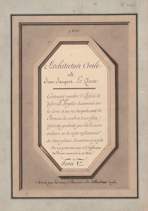 Architecture civile de Jean Jacques Le Queu – Le Titre
