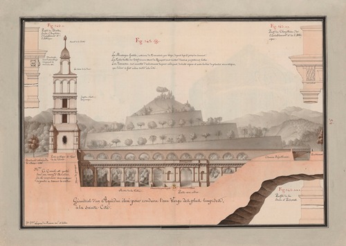 Géométral d’un aqueduc élevé pour conduire l’eau vierge des plus limpides, à la sainte cité