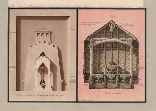 Le pignon de la pompe à feu, côté du puits est sur la basse-cour ; L’intérieur de la laiterie