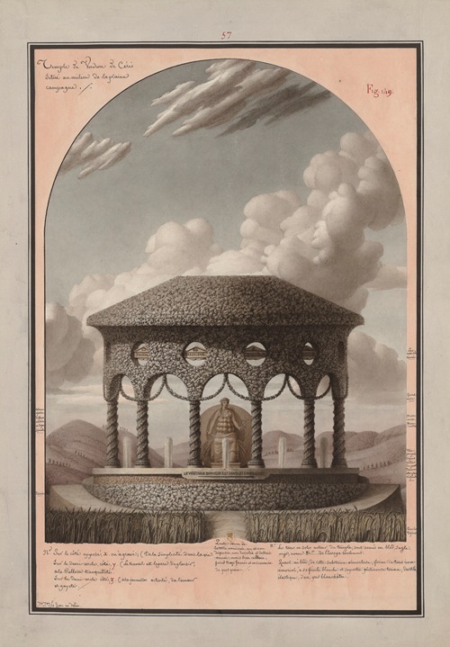 Temple de verdure de Cérès situé au milieu de la plaine campagne.