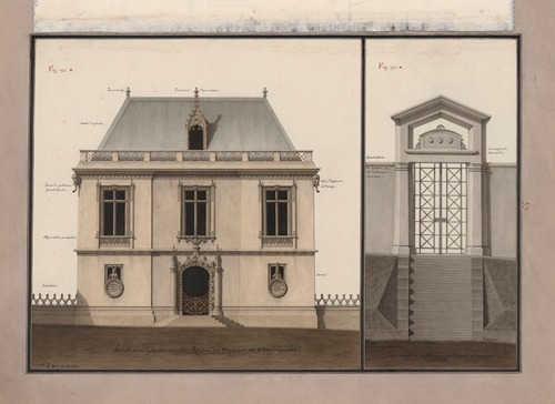 La maison gothique appellée Repaire des Magiciens, est le long de la rivière ; On descend de la pomeraie des amans à la ravine de la vallée