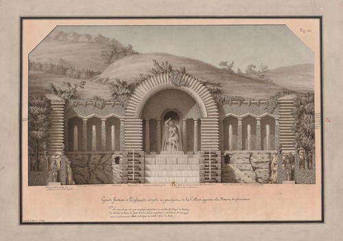 Grande fontaine de l’esplanade, adaptée au panchant de la colline, opposée à la maison de plaisance