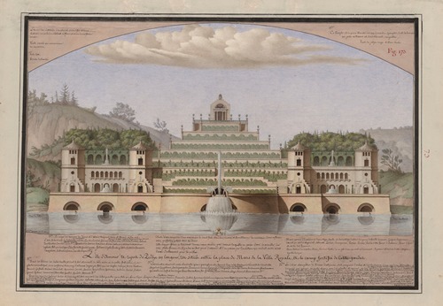 L’île d’amour et repos de pêche en largeur, est située entre la place de Mars de la ville royale, et le camp fortifié de l’élite-gardes