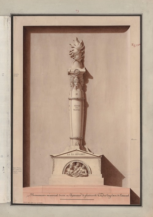 Monument mémorial dressé en l’honneur de plusieurs cit.ens, sur la place de l’Arsenal