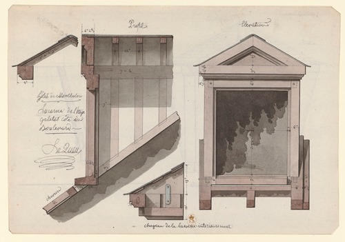 Hôtel de Montholon. Lucarne de l’étage galetas côté du boulevard