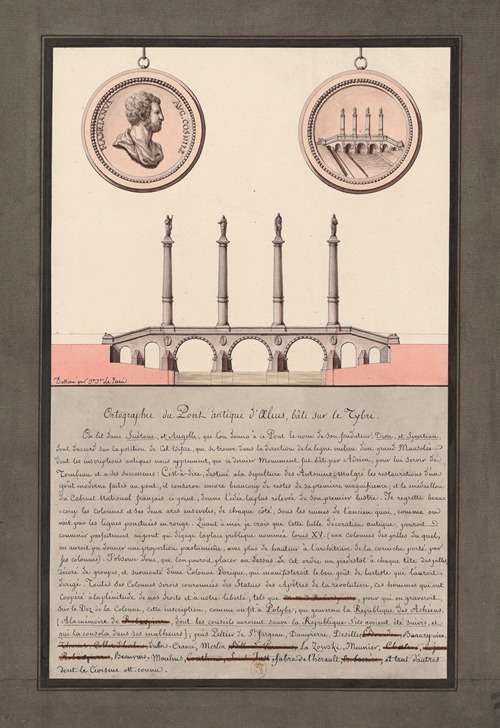 Orthographie du pont antique d’Oelius, bâti sur le Tybre