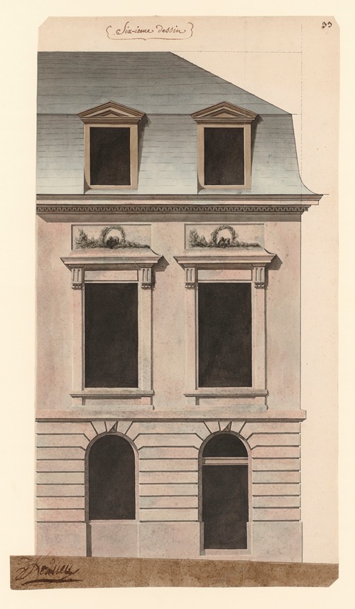 Partie d’une élévation d’une habitation
