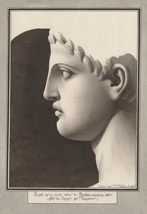 Profil qu’on croit celui de Brutus, assassin (et fils) de Cesar